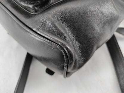 GUCCI Bamboo Leather Backpack in Black