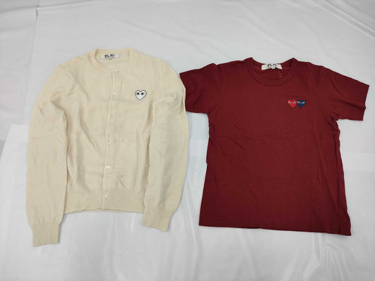 COMME des GARCONS PLAY Cardigan/Short Sleeve T-Shirt