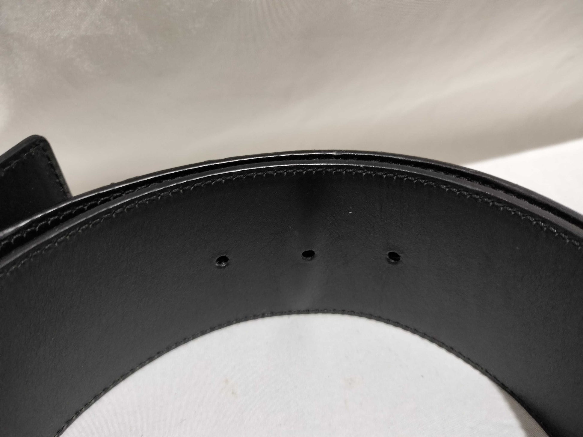 Yves Saint Laurent Gold-Plated Buckle Leather Belt
