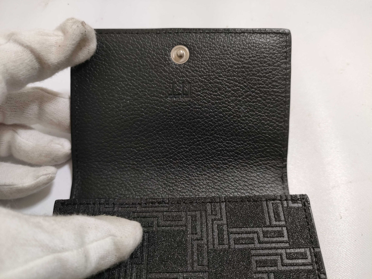 Dunhill Leather Patterned Card Case, Card Case, Pass Case, Business Card Case