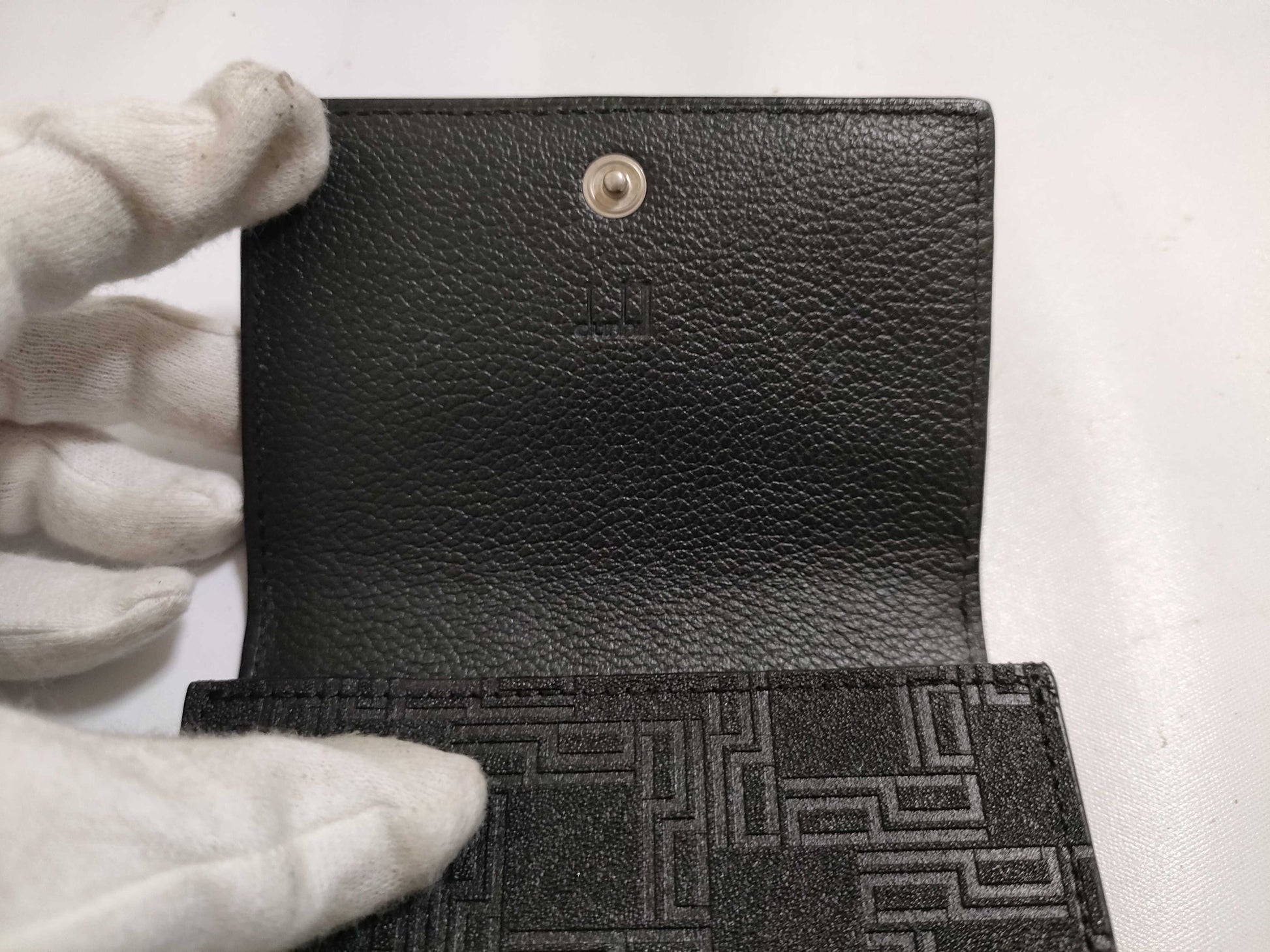 Dunhill Leather Patterned Card Case, Card Case, Pass Case, Business Card Case
