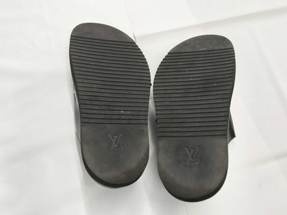 LOUIS VUITTON logo leather sandals