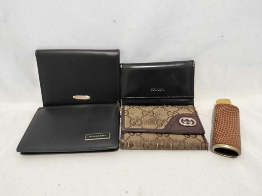 GUCCI Prada Key Case/Business Card Holder/Accessories 5-Piece Set Key Case/Key Holder