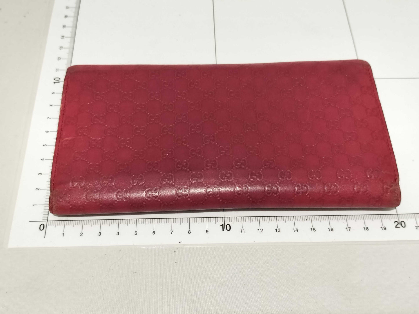 GUCCI GG Microshima Long Wallet Red