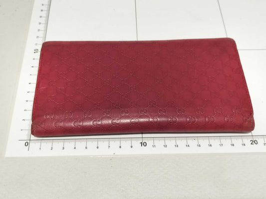 GUCCI GG Microshima Long Wallet Red