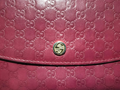 GUCCI GG Microshima Long Wallet Red