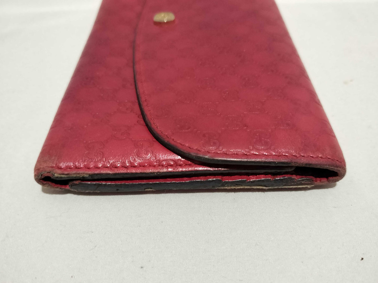 GUCCI GG Microshima Long Wallet Red