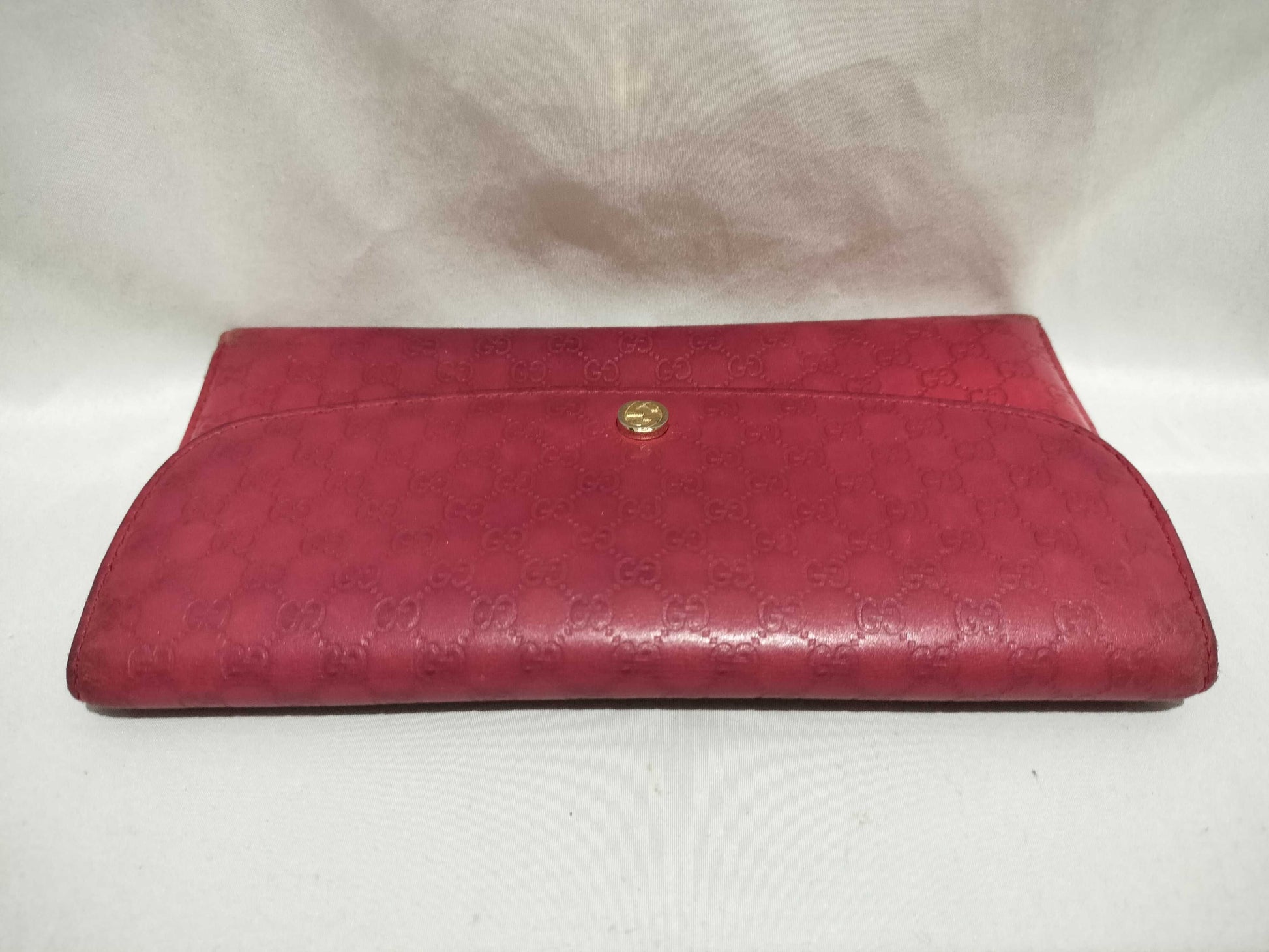 GUCCI GG Microshima Long Wallet Red