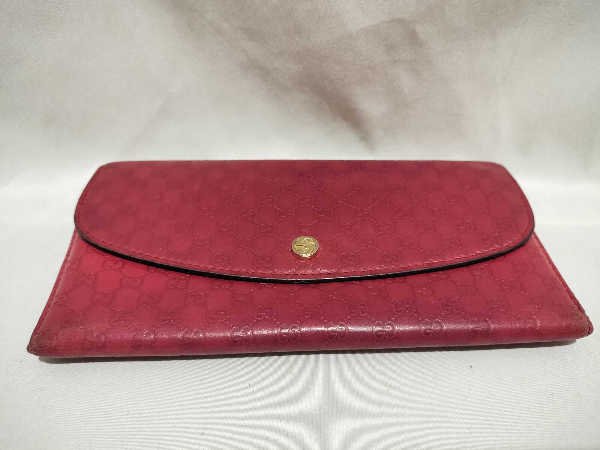 GUCCI GG Microshima Long Wallet Red