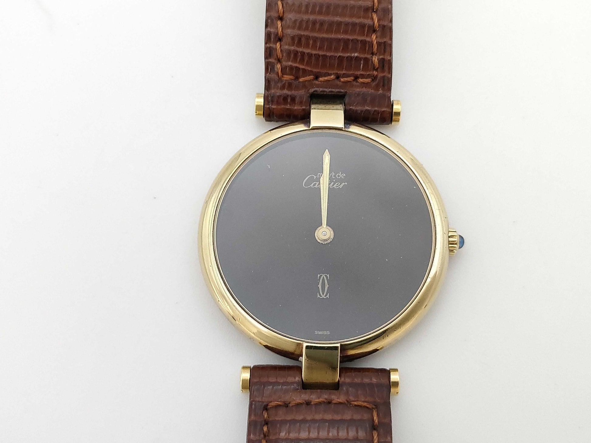 Cartier Must Vendôme 17 045102 Brown Quartz Unmoving Women's Watch