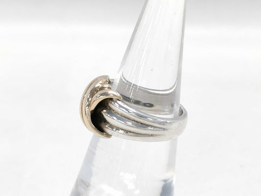 Tiffany & Co. K10/925 Grooved Ring with Cross Motif