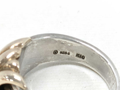 Tiffany & Co. K10/925 Grooved Ring with Cross Motif