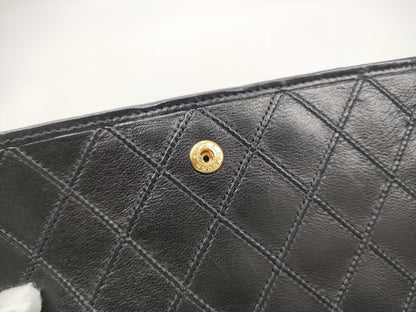 CHANEL [With sticker card] No. 4 long wallet with warranty card and box