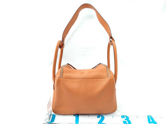 HERMES Lindy 26 Taurillon Orange Shoulder Bag
