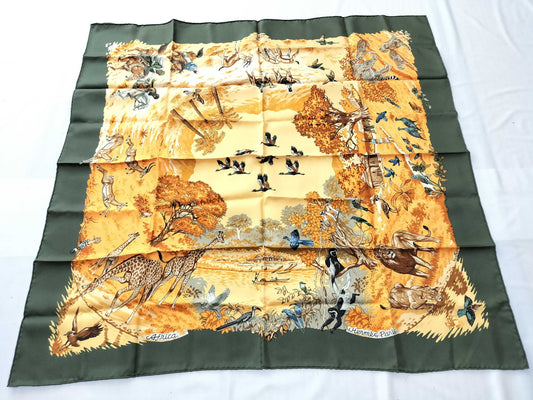 HERMES Carré 90/Africa/Scarf with tag