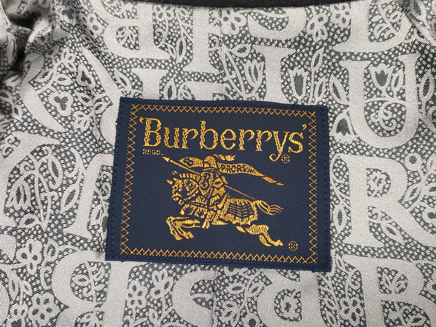 BURBERRY Long Coat, Cashmere, Embroidered Lining