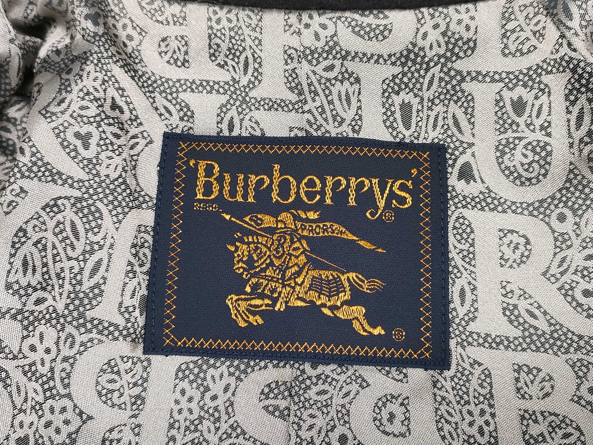 BURBERRY Long Coat, Cashmere, Embroidered Lining