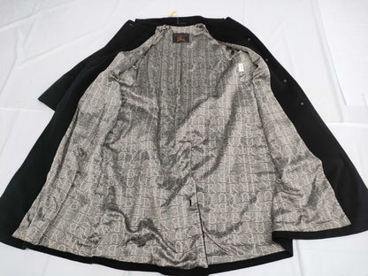 BURBERRY Long Coat, Cashmere, Embroidered Lining