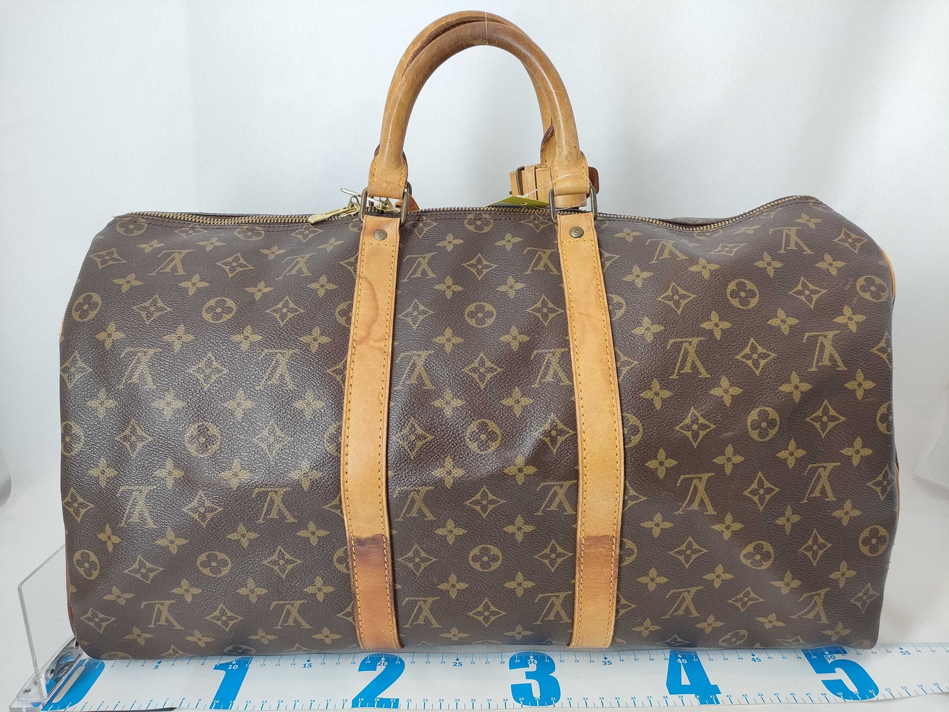 LOUIS VUITTON RFID verification failed. 832SD Monogram Keepall 50 Boston Bag.
