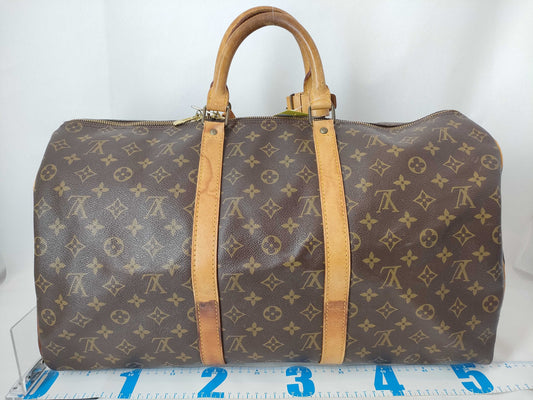 LOUIS VUITTON RFID verification failed. 832SD Monogram Keepall 50 Boston Bag.