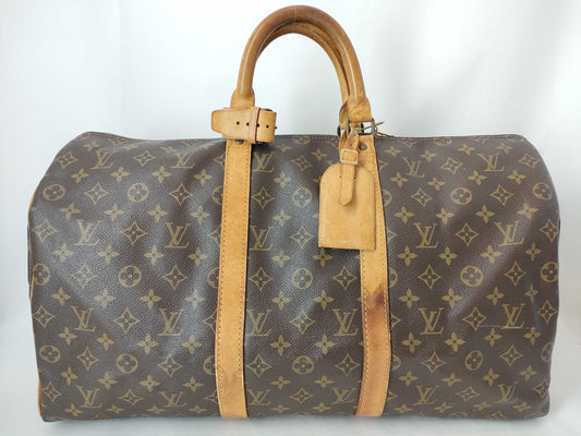 LOUIS VUITTON RFID verification failed. 832SD Monogram Keepall 50 Boston Bag.