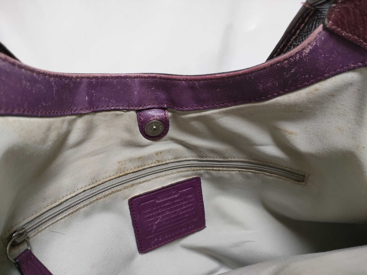 COACH F19708/7080 Mini Signature Leather Tote 