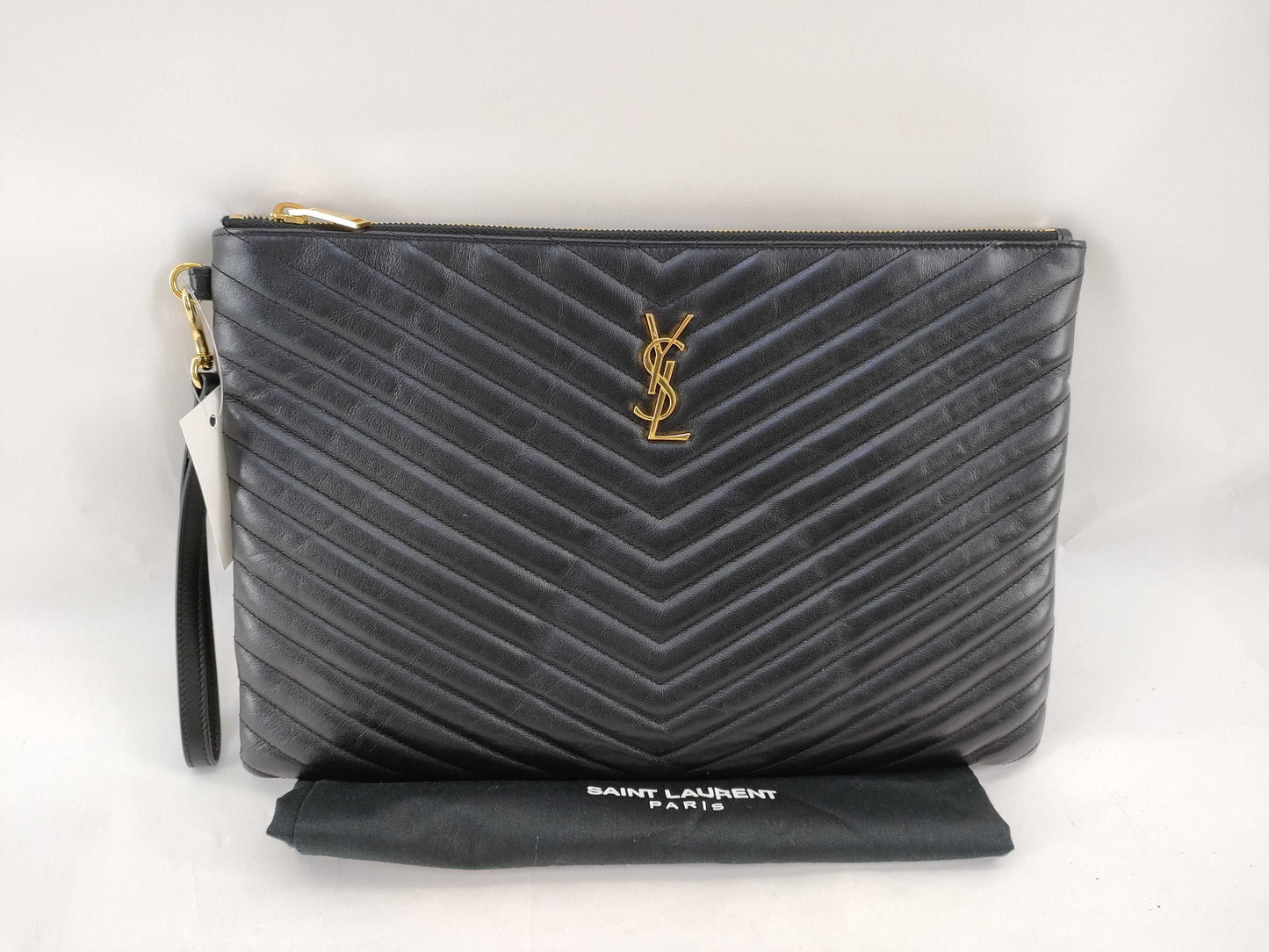 Yves Saint Laurent V-stitch clutch bag clutch bag