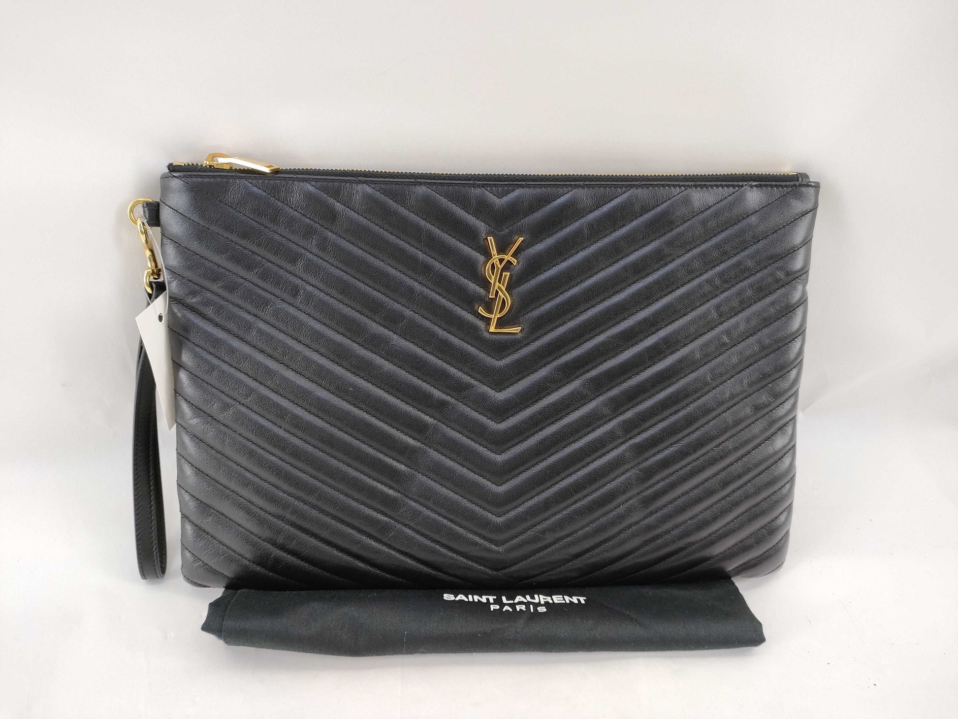 Yves Saint Laurent V-stitch clutch bag clutch bag