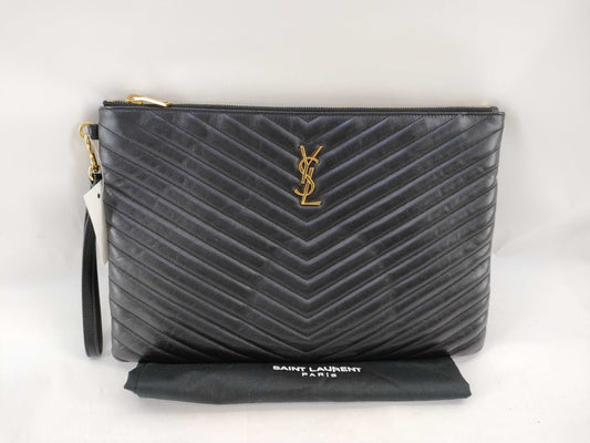 Yves Saint Laurent V-stitch clutch bag clutch bag