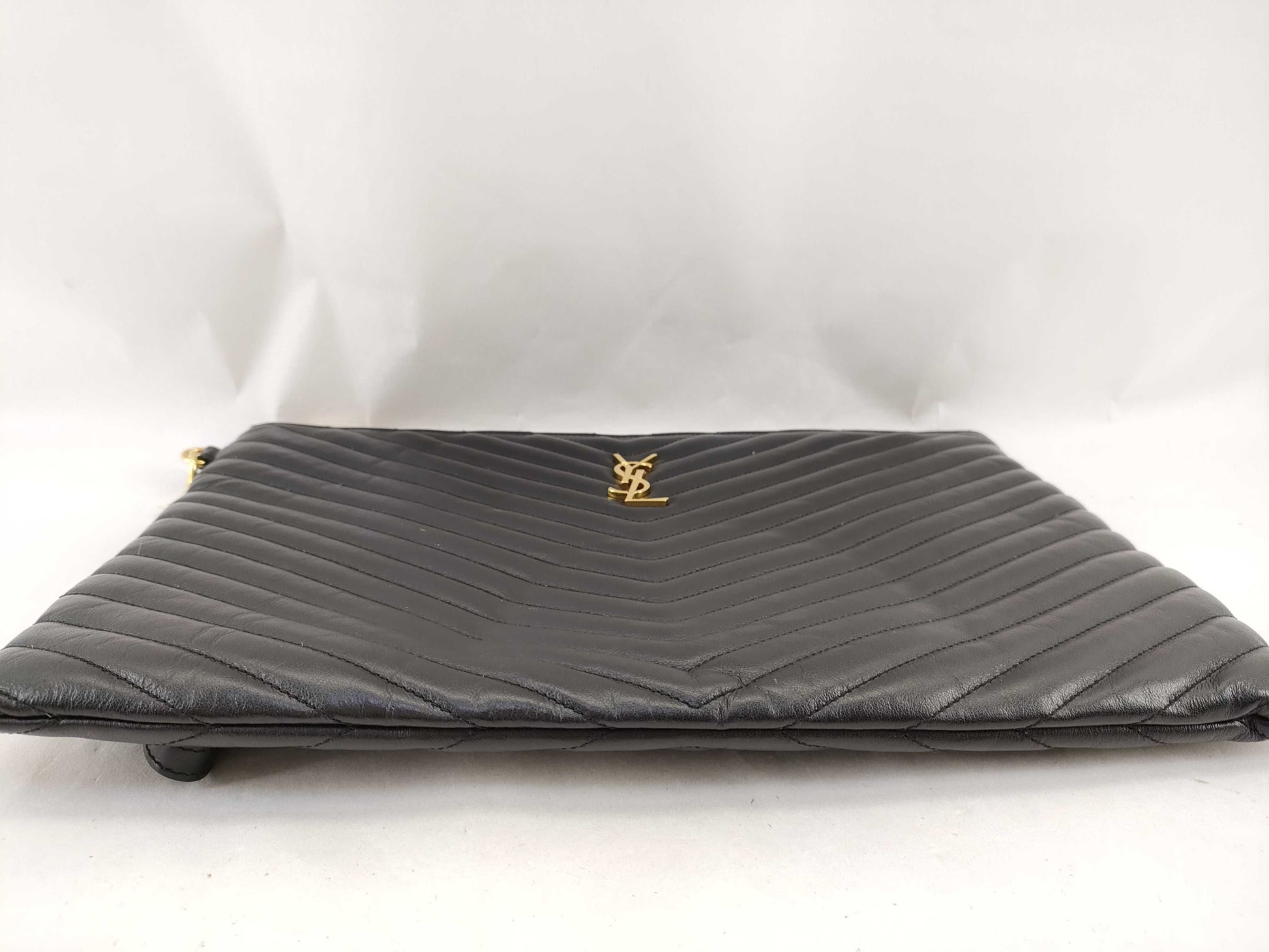 Yves Saint Laurent V-stitch clutch bag clutch bag