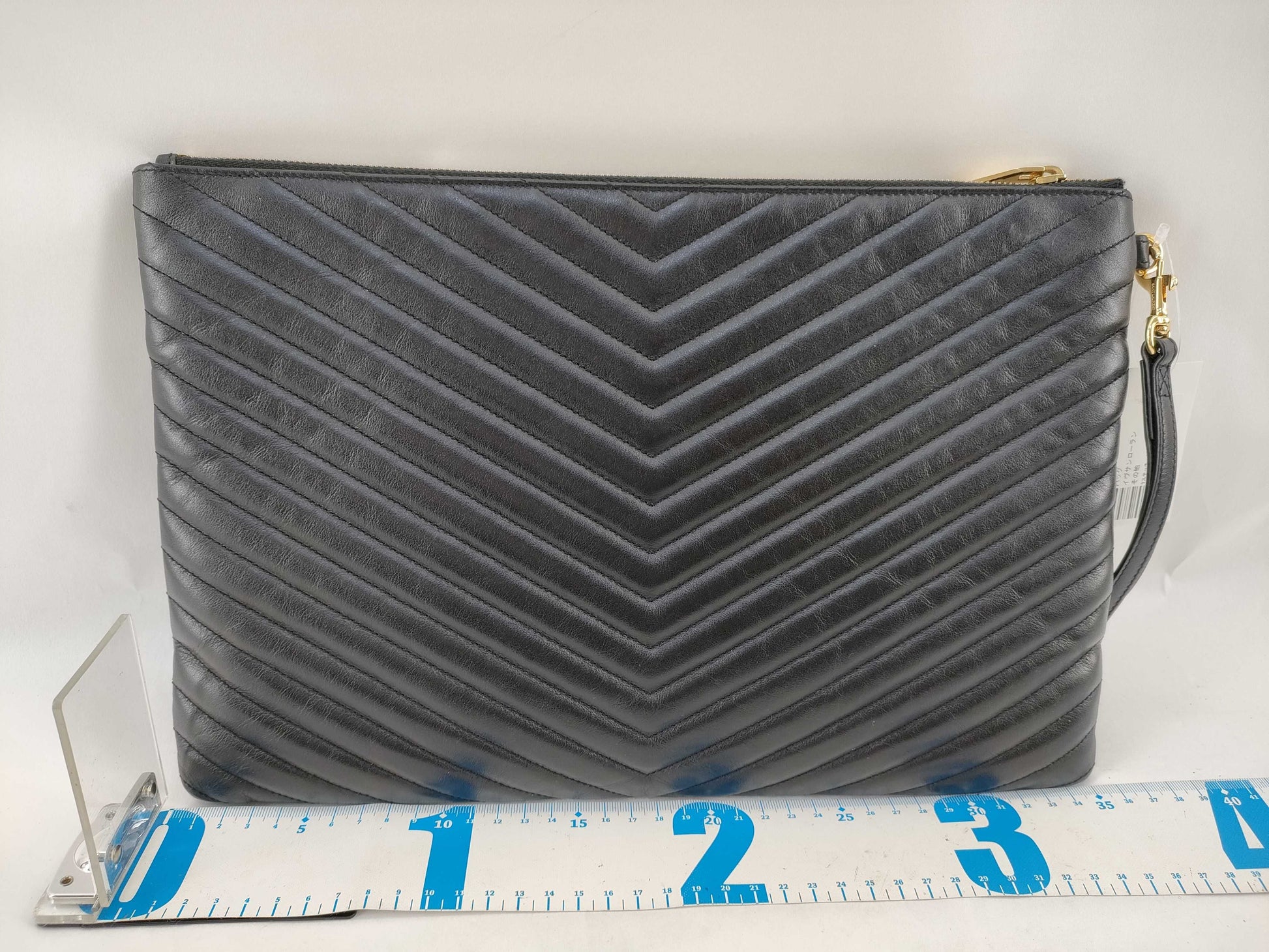 Yves Saint Laurent V-stitch clutch bag clutch bag