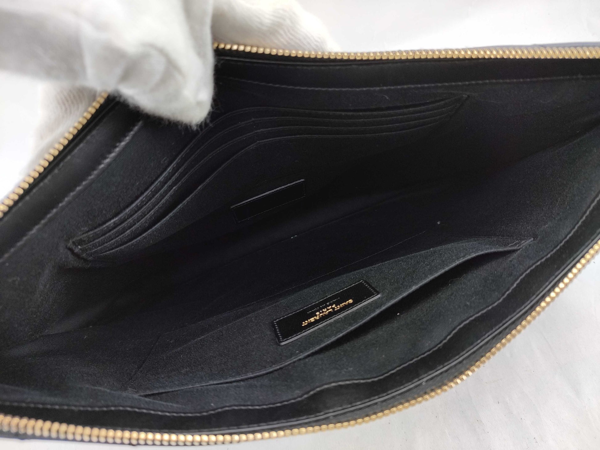 Yves Saint Laurent V-stitch clutch bag clutch bag