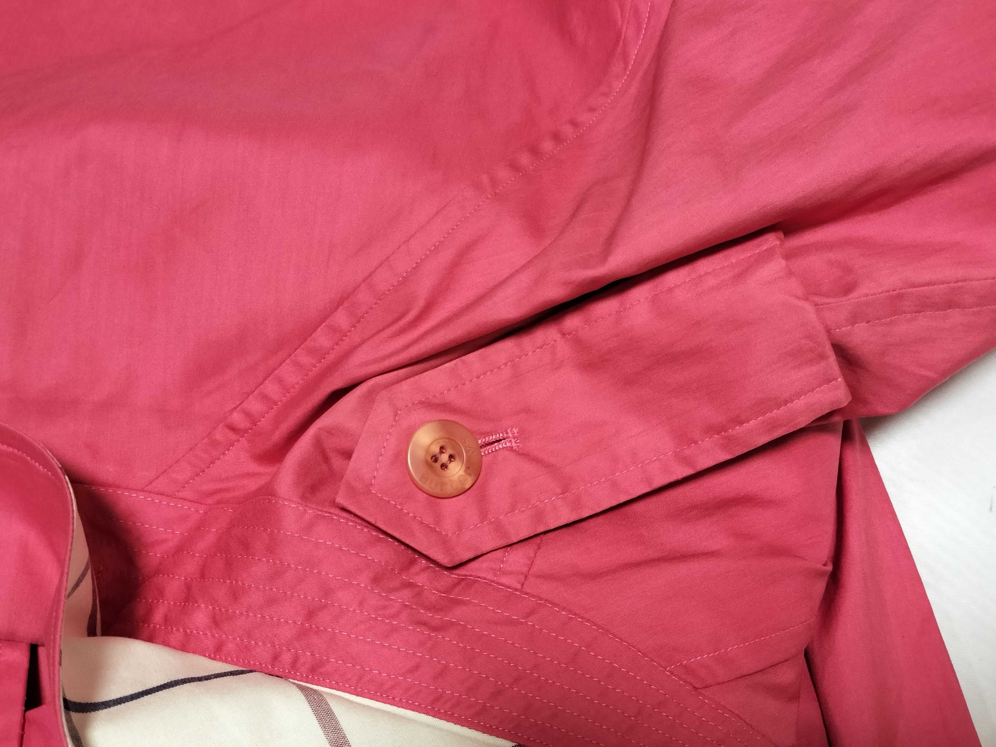 BURBERRY nylon trench coat pink coat