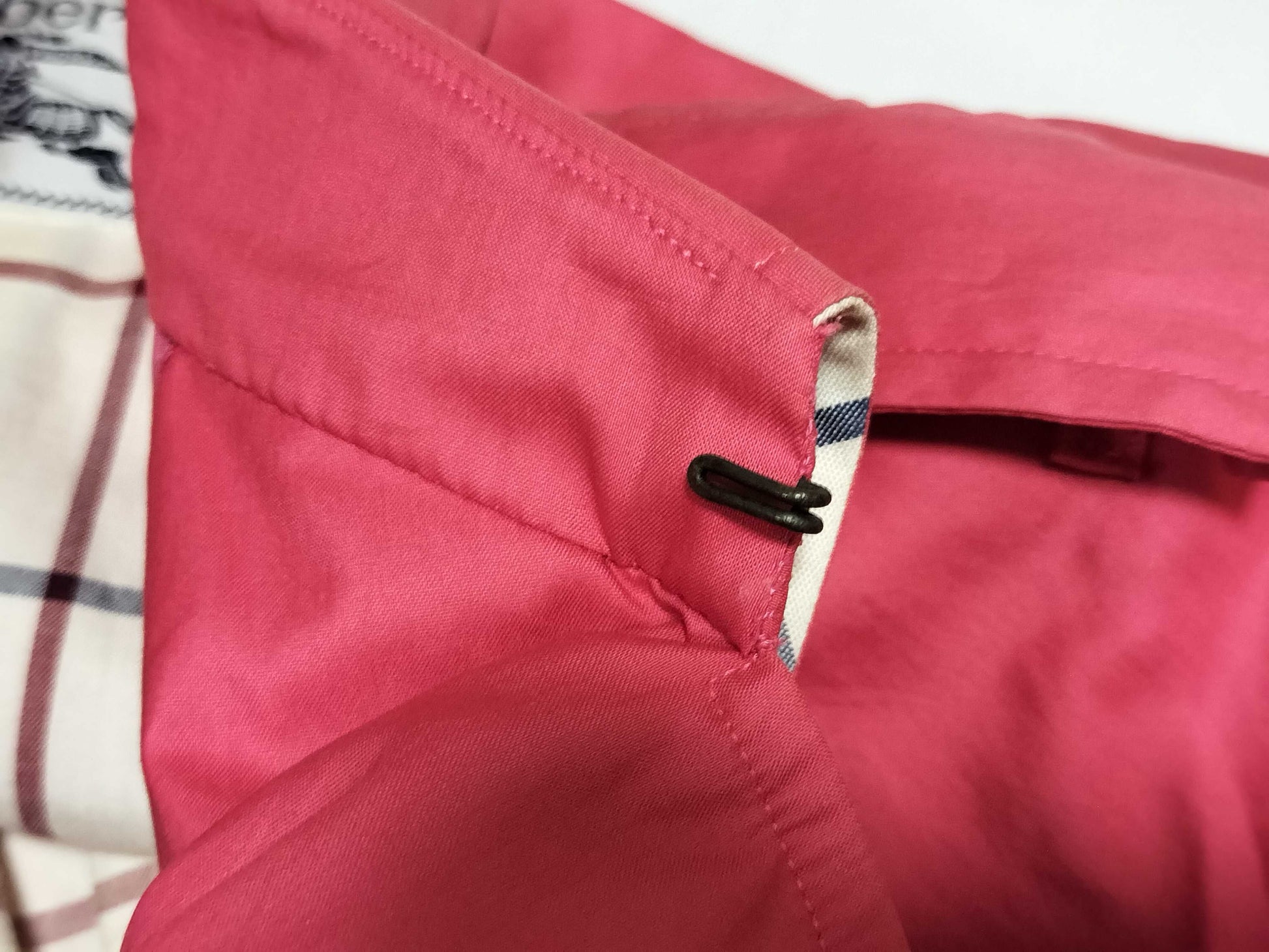 BURBERRY nylon trench coat pink coat