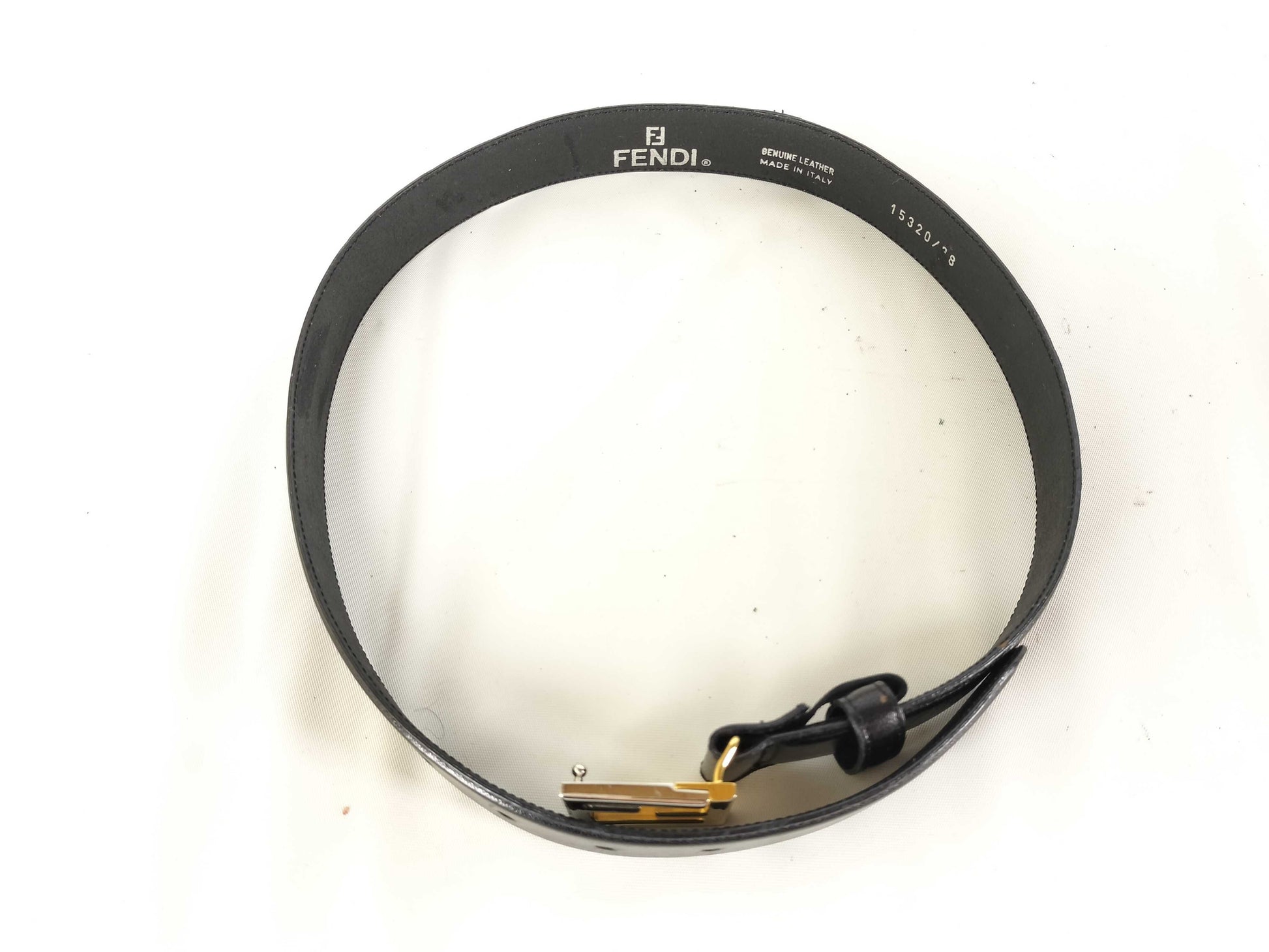 FENDI leather metal belt