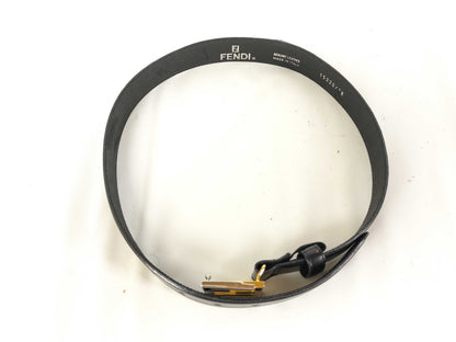 FENDI leather metal belt