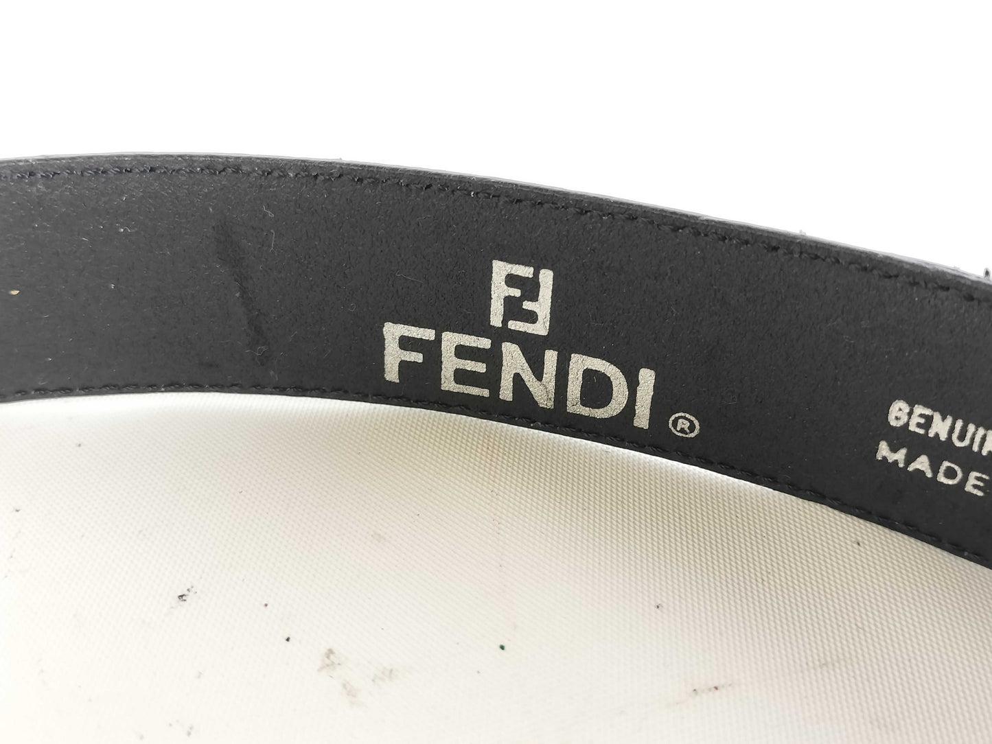 FENDI leather metal belt