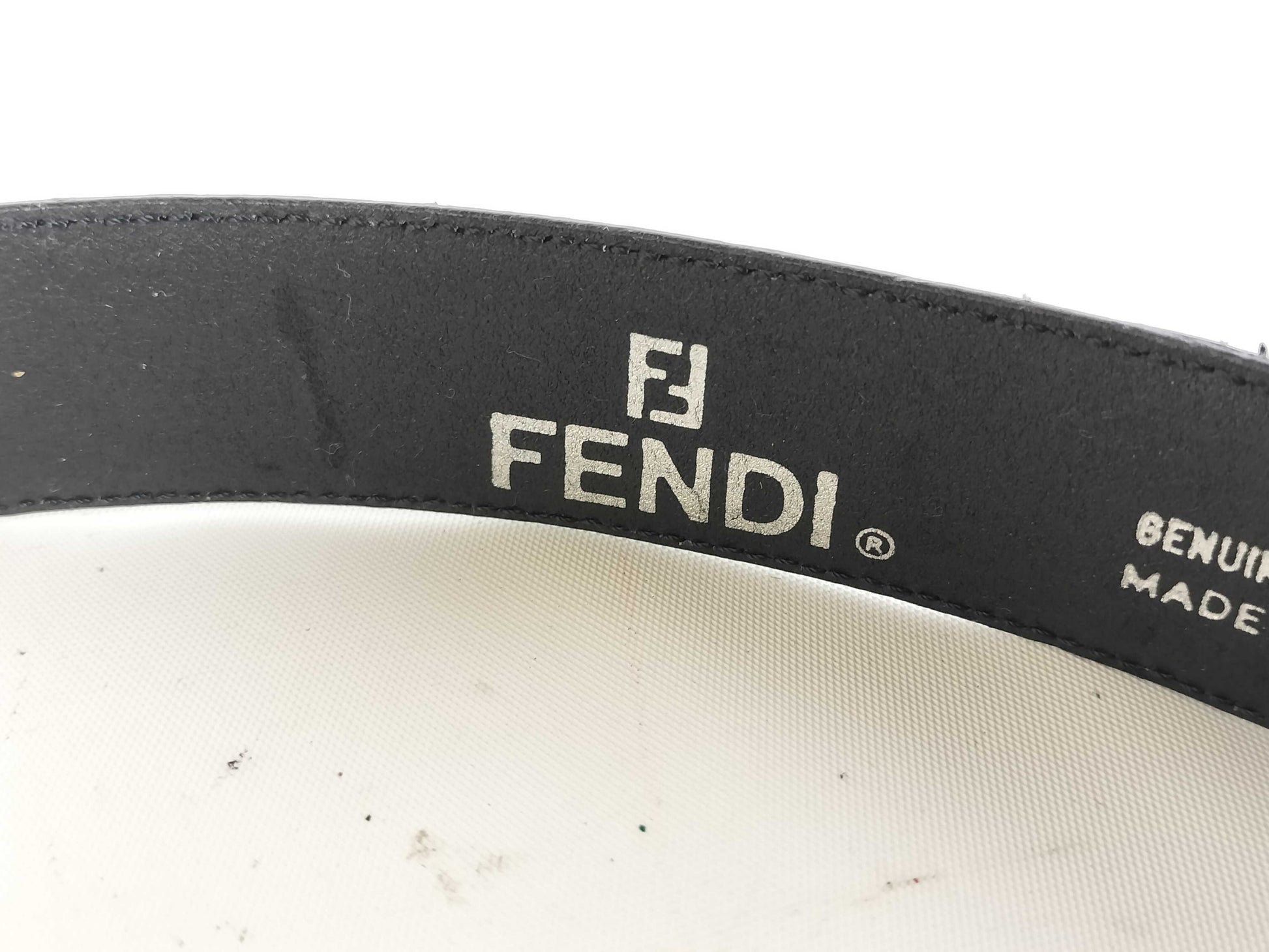 FENDI leather metal belt