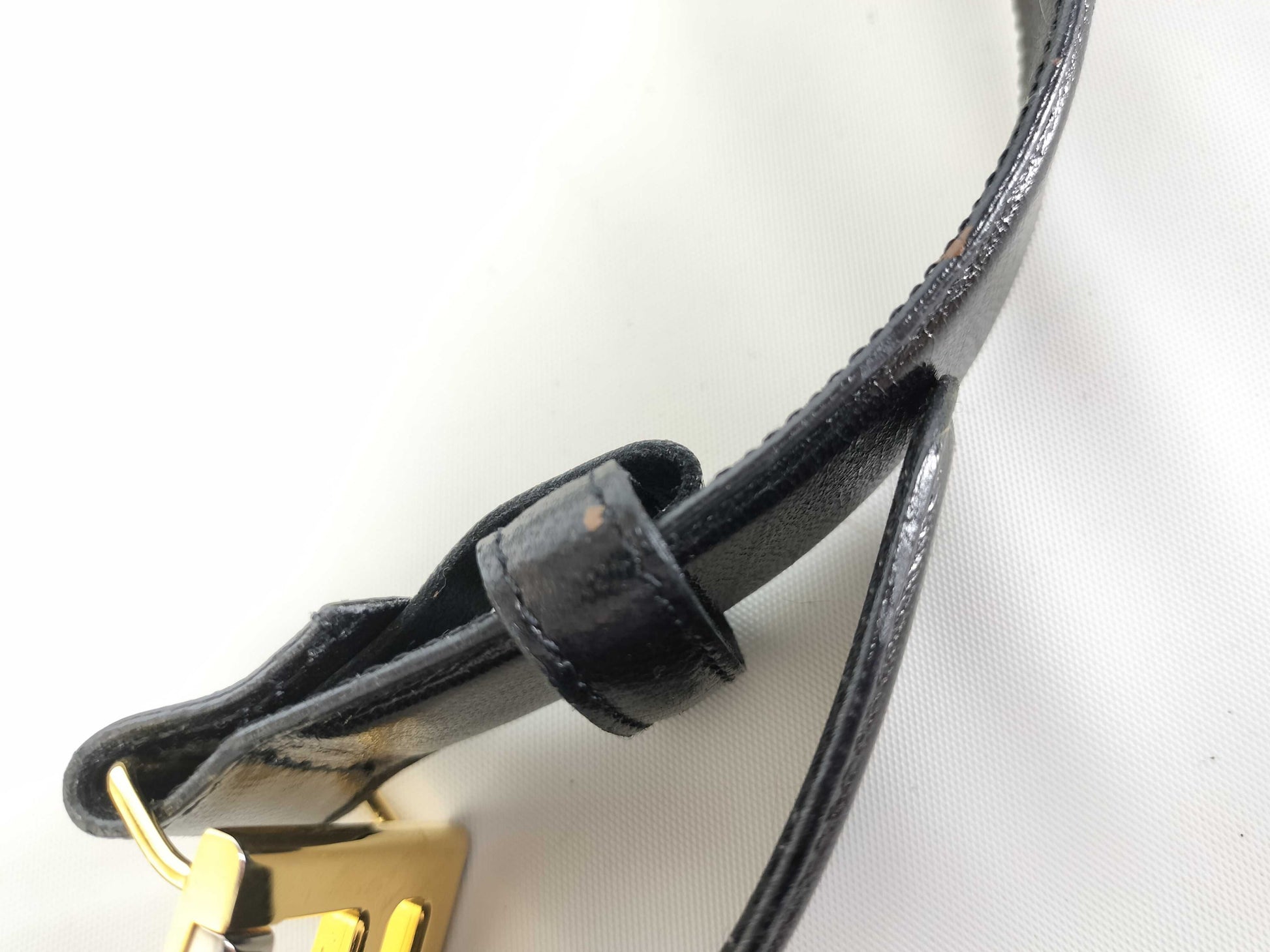 FENDI leather metal belt
