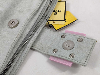 FENDI Mamma Cotton One-Shoulder Shoulder Bag with Tag