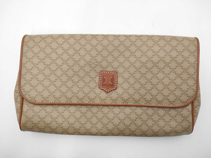 CELINE Second/Clutch Bag/Beige Second Bag