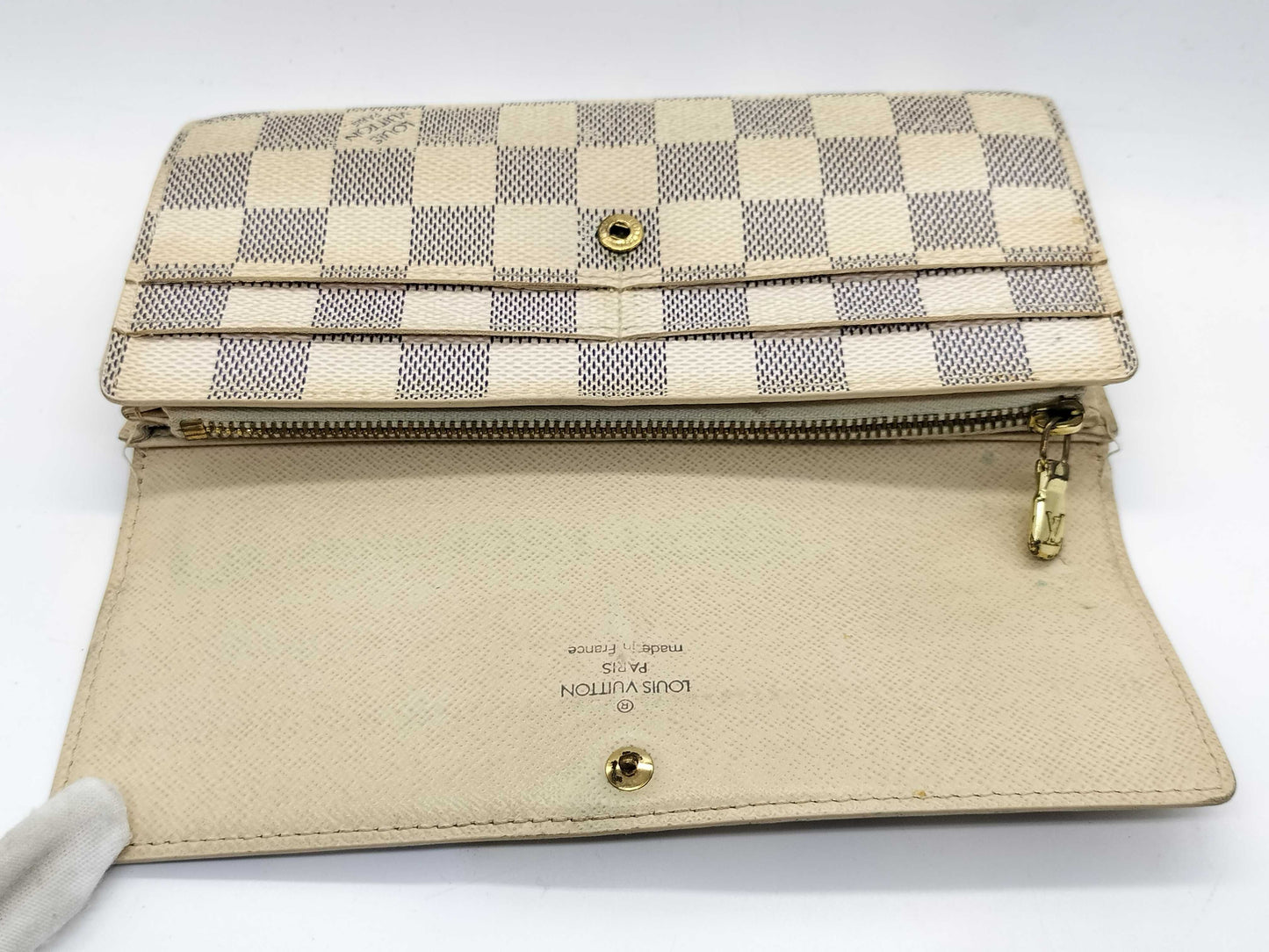 LOUIS VUITTON TH0096 Damier Azur Portefeuille Sarah Long Wallet