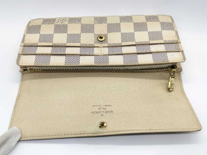 LOUIS VUITTON TH0096 Damier Azur Portefeuille Sarah Long Wallet