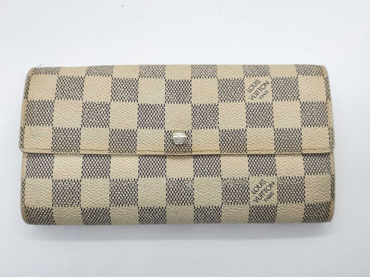 LOUIS VUITTON TH0096 Damier Azur Portefeuille Sarah Long Wallet