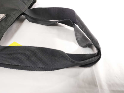 PRADA nylon triangular logo bag, zipper damage, condition considered. Tote bag