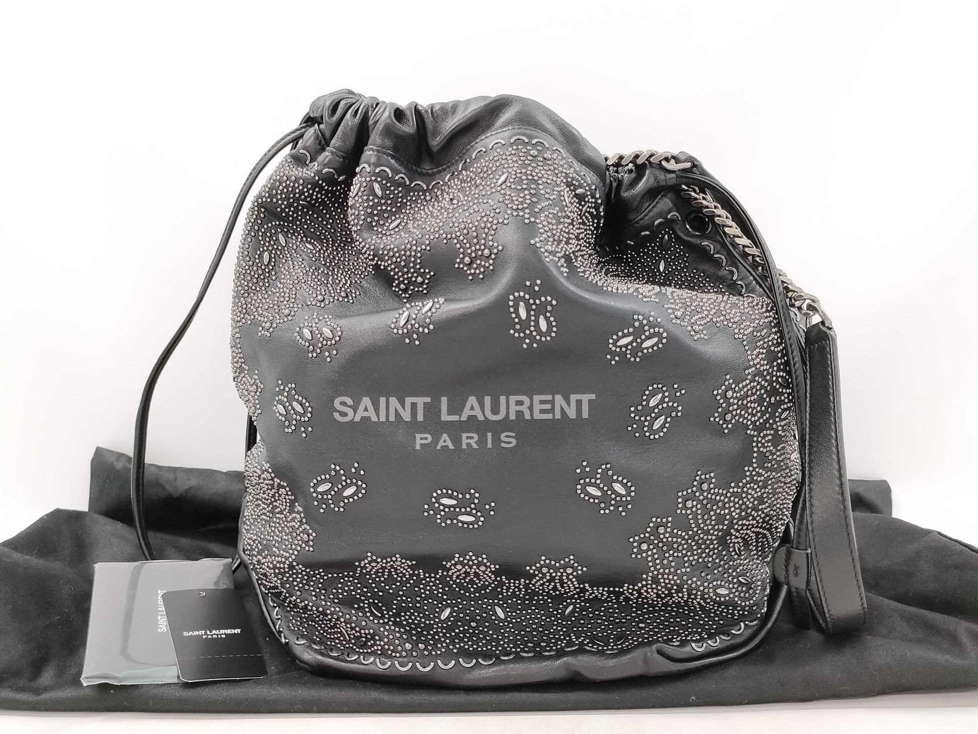 Yves Saint Laurent Teddy Drawstring Chain Shoulder Bag