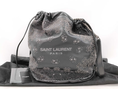 Yves Saint Laurent Teddy Drawstring Chain Shoulder Bag