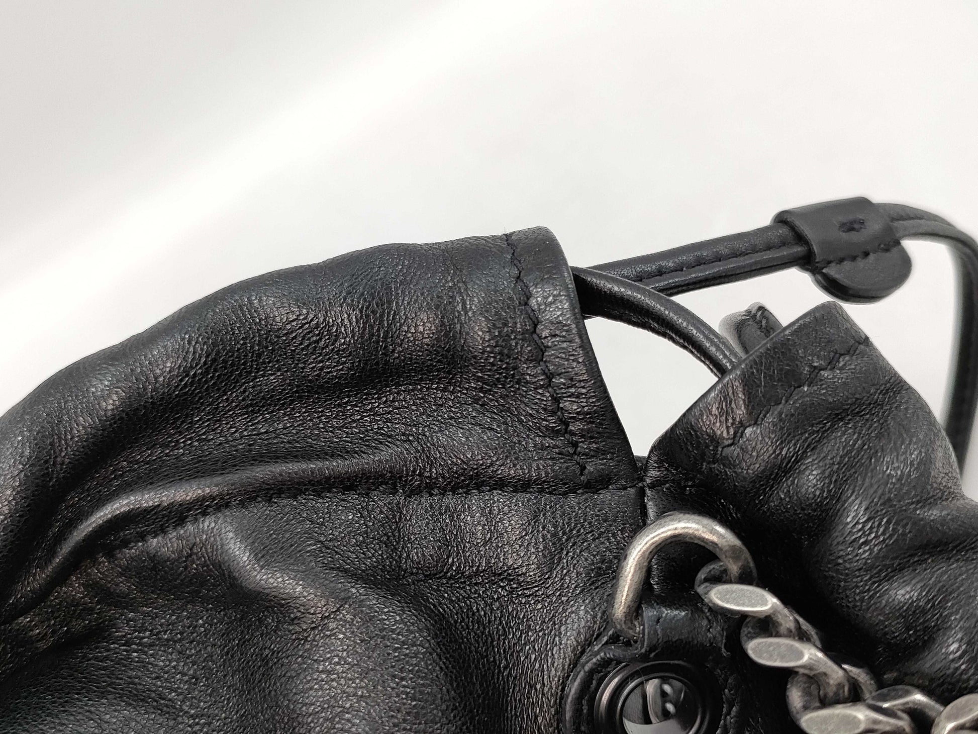 Yves Saint Laurent Teddy Drawstring Chain Shoulder Bag