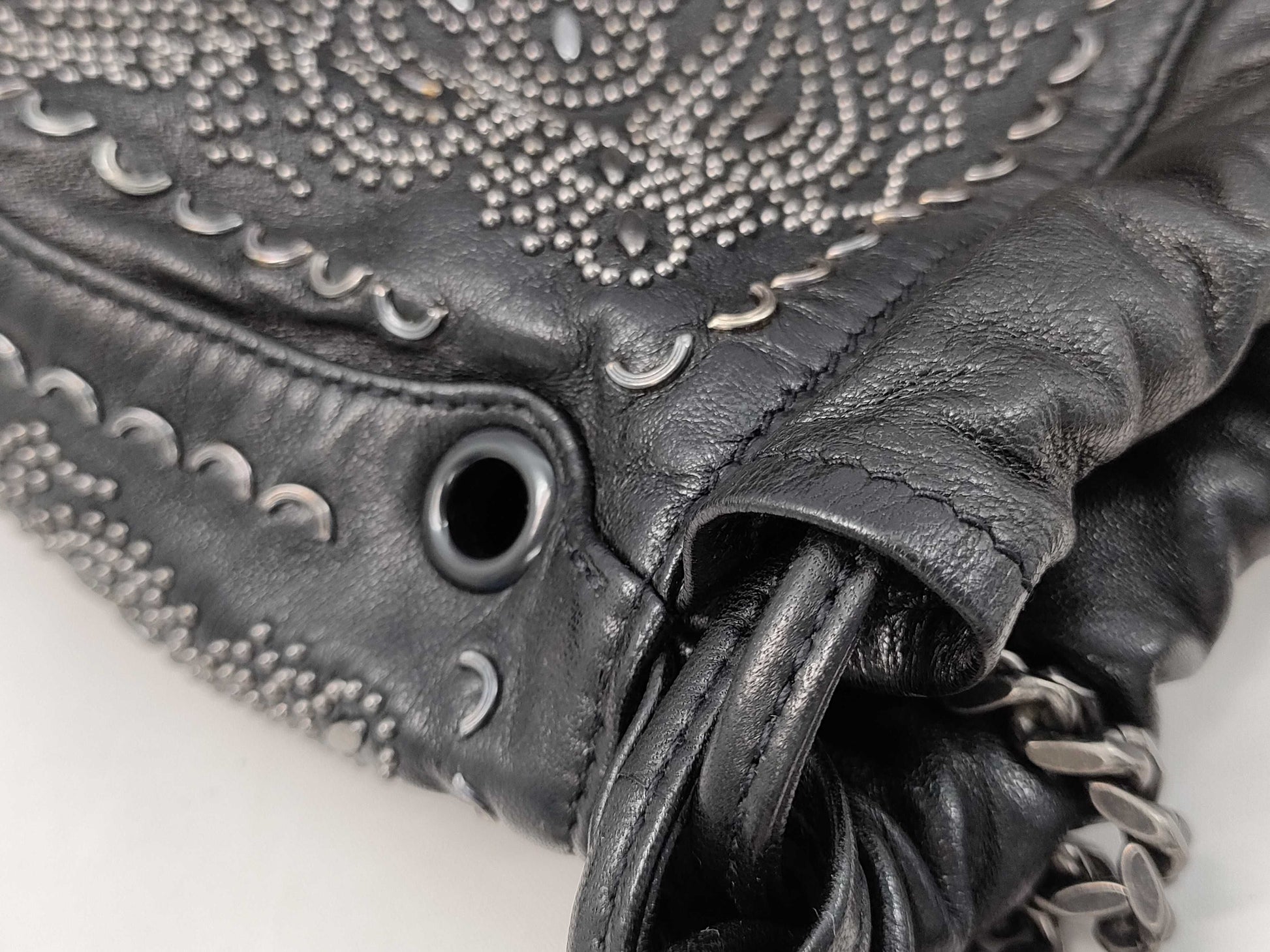 Yves Saint Laurent Teddy Drawstring Chain Shoulder Bag