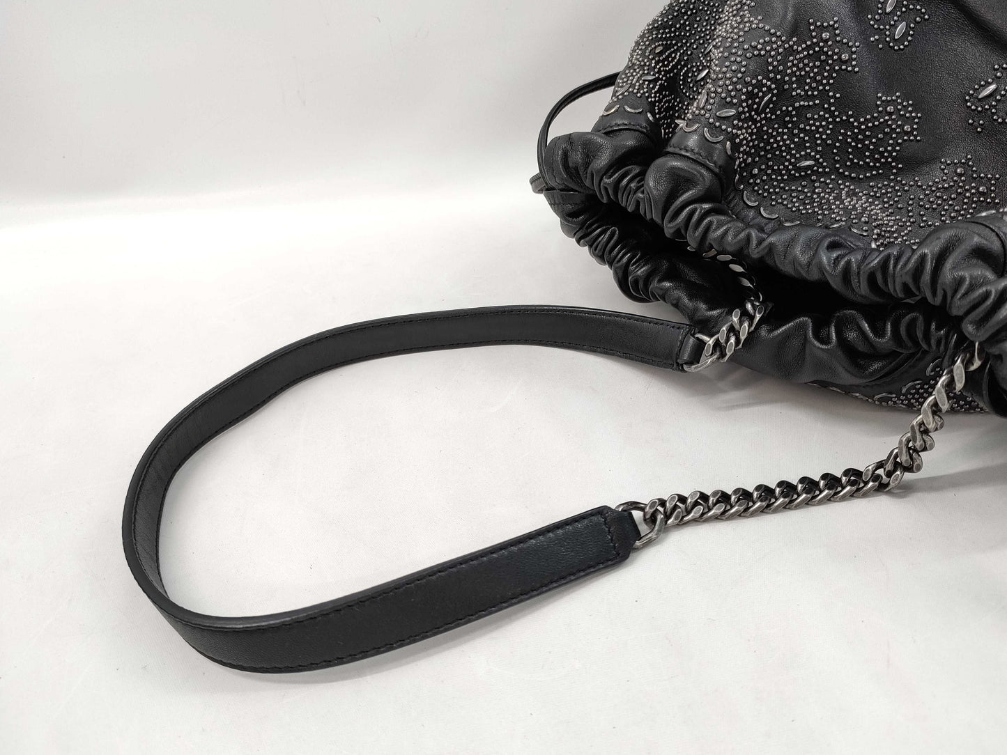Yves Saint Laurent Teddy Drawstring Chain Shoulder Bag
